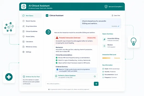 RxSure AI clinical decision support with safety verification for practitioners
