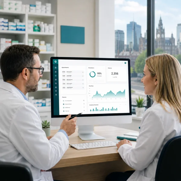 RxSure healthcare software — Manchester-based, GDPR compliant, ICO registered, Cyber Essentials certified