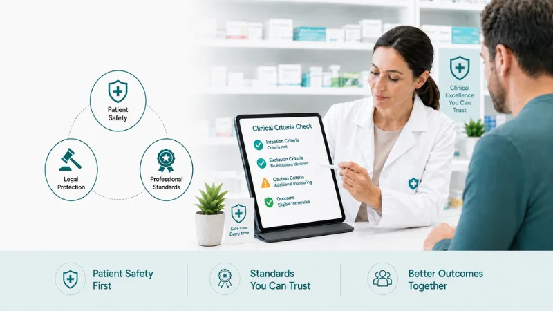 Clinical Criteria Compliance Ensuring Safe Pharmacy Service Delivery