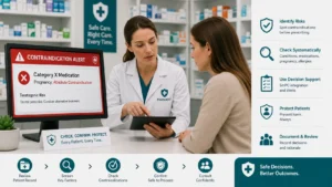 Contraindication Checking in Pharmacy Consultations